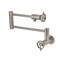 Kingston Brass Wall Mount Pot Filler Faucet with Knurled Handle, Brushed Nickel KS4108RKZ - alternate 1