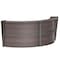 Linea Italia Curved Reception Desk with Counter, 2 Units, 124 inW x 49 inD, Mocha ZUT296 - alternate 1