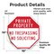 Signmission Private Property No Trespassing No, 10 Inch X 10 Inch, Vinyl Decal OC-D-10-159 - alternate 3