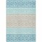Homeroots 5' X 8' Teal Blue Aqua And Ivory Geometric Washable Indoor Outdoor Area Rug 613874 - alternate 3