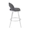 Armen Living Charlotte 30in Swivel Bar Stool in Brushed Stainless Steel with Gray Faux Leather LCCHBABSSLGRY30 - alternate 6