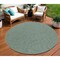 Homeroots 8' Blue And Green Round Geometric Indoor Outdoor Area Rug 552321 - alternate 6