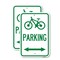 Signmission Bicycle Symbol Parking With Bidirectional Arrow, 18'' X 24'' 2 Signs, Heavy Gauge Aluminum, 2PK A-1824-2PACK-24314 - alternate 1