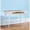 Homeroots 44" White and Natural Writing Desk With Three Drawers 543787 - alternate 5