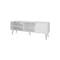 Homeroots 63in White Wood Enclosed and Open Storage TV Stand 734182 - alternate 2