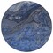 Homeroots 8' Denim Blue And Sky Blue Round Abstract Washable Indoor Outdoor Area Rug 577819 - alternate 5