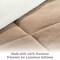 Lavish Home Full/Queen Comforter Set 3-Piece Sherpa and Fleece Bedspread with Pillow Shams, Taupe 66-401-FQ-T - alternate 6