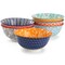 Elama Roxey 6 Piece Assorted Design 20oz Porcelain Footed Bowl Set in Multicolor ELM-ROXEY-6-BOWL - alternate 1
