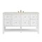 James Martin Vanities Breckenridge 60 in. Single Vanity, Bright White, w/ 3 CM Victorian Silver Quartz Top 330-V60S-BW-3VSL - alternate 1