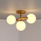 Vaxcel Graham 13-in W Gold Brass Semi Flush Ceiling Light Fixture White Frosted Globes C0318 - alternate 7