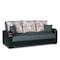 Homeroots 87" Gray Polyester Convertible Futon Sleeper Sofa And Toss Pillows With Storage 607142 - alternate 7