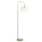 Homeroots 70" Brass Arched Floor Lamp With White Frosted Glass Drum Shade 523425 - alternate 4