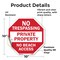 Signmission No Trespassing Private Property No, 10 Inch X 10 Inch, Vinyl Decal OC-D-10-91 - alternate 4