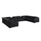 Homeroots Black Italian Leather Power Reclining U Shaped Ten Piece Corner Sectional With Console 632583 - alternate 1