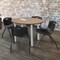 Regency Round Kee Breakroom Table W/ 4 M Stack Chairs, 42 in W, 42 in L, Noble Oak TB42RNDNOBPCM47BK - alternate 4