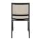 Homeroots Natural and Black Solid Wood Partially Open Back Dining Side Chair 653935 - alternate 5