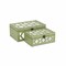Homeroots Set of Two Green Mirrored Glass And Solid Wood Box With Lid, 2PK 399681 - alternate 1