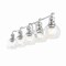 Jonathan Y Shirley 36.25" 5-Light Farmhouse Industrial Metal LED Vanity Light w/Seeded Glass Globe Shades, Chrom JYL7906A - alternate 1