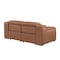 Homeroots 76in Cognac and Silver Italian Leather Power Reclining Loveseat With Storage 633752 - alternate 7