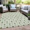 Homeroots 3' X 5' Green And Ivory Geometric Washable Indoor Outdoor Area Rug 595727 - alternate 7