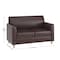 Flash Furniture HERCULES Diplomat Brown LeatherSoft Loveseat with Clean Line-Stitched Frame and Chrome Legs BT-827-2-BN-CHR-GG - alternate 8
