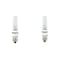 Bulbrite KX-2000 120V T3 Light Bulbs, Frost Glass, Mini-Candelabra E11 Screw Base, 20W, 2700K, 2PK 861193 - alternate 1