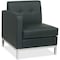 Office Star Collection: Wall Street Arm Chair, Black Seat, Black Back, 27" W 28-1/2" L 31" H, Leather Seat WST51LF-B18 - alternate 1