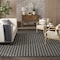 Homeroots 9' X 12' Black And Ivory Geometric Indoor Outdoor Area Rug 556311 - alternate 6