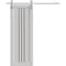 Sartodoors Barn Door 32 x 80 inches, BASIC 4906 White with Black Glass, 6.6FT Silver Rail Track Hardware Set BASIC4906BD-S-WS-32 - alternate 1