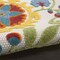 Homeroots 8' Ivory Green Red And Yellow Round Floral Indoor Outdoor Area Rug 546674 - alternate 5