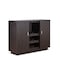 Homeroots Espresso Wood Finish Wine And Stemware Cabinet 376947 - alternate 5