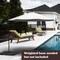 Pure Garden 10-Foot Offset Patio Umbrella with Square Base, Cream 50-102-TB - alternate 5