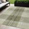 Homeroots 5' X 8' Artichoke Green Brown And Ivory Plaid Washable Indoor Outdoor Area Rug 596304 - alternate 1