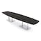 Skutchi Designs Arc Boat Conference Table, 45 in W, 168 in L, Black HAR-ABOT-48x168-DOU-U999ST19 - alternate 1