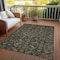 Homeroots 5' X 8' Charcoal Medallion Washable Indoor Outdoor Area Rug 607393 - alternate 7
