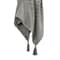 Homeroots 50" X 60" Gray Cotton Woven Geometric Throw Blanket with Tassels 518850 - alternate 6