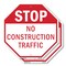 Signmission Stop No Construction Traffic, 10 inch X 10 inch, Aluminum Metal Signs, 2PK OC-A-2PACK-10-110 - alternate 1