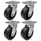 Hyw Products Heavy Duty Caster Set 5in Plastic Wheels, 4 Swivel, 4PK 40-50S-A1-HP-4 - alternate 1