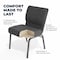 Flash Furniture Hercules Church Chair, Gray Back, 21-1/4 in W 25" L 33" H, Fabric Seat FD-CH0221-4-SV-DKGY-GG - alternate 8