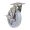 Vestil Thermoplastic Rubber Swivel With Brake Caster 8 In. Diameter x 2 In. Width 675 lb Gray CST-E-SS-8X2TPR-SWB - alternate 6