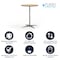 Flash Furniture Round Pub Table w/2 Clmns, Rnd, Wood, Al Base, 24", Wood Top, Wood Grain XA-24-COTA-GG - alternate 12
