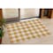 Homeroots 3' X 5' Orange And Beige Plaid Washable Indoor Outdoor Area Rug 595415 - alternate 1