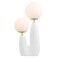 Jonathan Y Oda 17.75" 2-Light Modern Bohemian Resin/Iron/Frosted Glass Danish Cactus LED Table Lamp, White/Brass JYL4065B - alternate 1