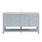 James Martin Vanities Breckenridge 60" Single Vanity, Serenity Blue, w/ 3 CM Siberian Silestone Top 330-V60S-SRB-3SFR - alternate 1