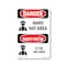 Signmission OSHA Sign, Hard Hat Area Bilingual, 14in X 10in Rigid Plastic, 10" W, 14" H, Hard Hat Area Bilingual OS-DS-P-1014-VV-1292 - alternate 1