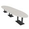 Skutchi Designs Oval Conference Table With Power Unit, 48 in W, 192 in L, Ivory HAR-OVL-48X192-DOU.BK-K458-NA - alternate 1