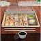 Ecoquality 1.0L Compostable Natural Sugarcane Bagasse With Lid Small Take Out Sushi Tray, 100PK EQ1LSUSHIWL-100 - alternate 7