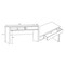 Manhattan Comfort Evelyn 60" Writing Desk in Natural (2-Drawer) DK2083-NA - alternate 6