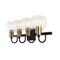 Jonathan Y Marais 29.75" 4-Light Iron/Glass Rustic Vintage LED Vanity Light, Black/Brass Gold JYL3529A - alternate 8