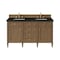 James Martin Vanities Brittany 60" Double Vanity, Pecan w/ 3 CM Phantome Eclos Top 655-V60D-PCN-3PHT - alternate 1